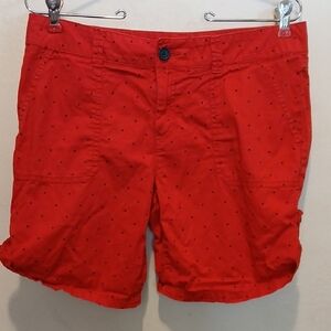 Tommy Hilfiger Red Shorts with Black Dot Accent